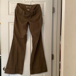 Size 9 stripped brown flare dress pants